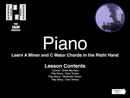 Piano - A Minor and C Major Chords in the Right Hand Lesson book summary, reviews and download