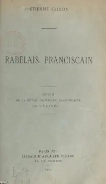 rabelais franciscain imagen de la portada del libro