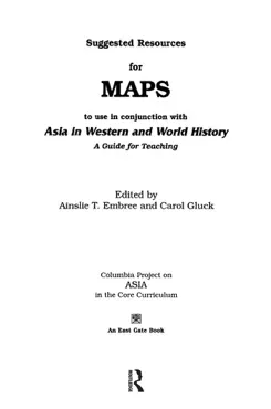 suggested resources for maps to use in conjunction with asia in western and world history book cover image