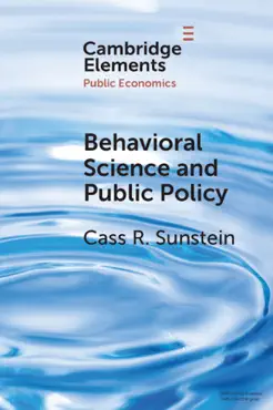 behavioral science and public policy book cover image