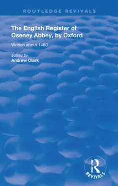 the english register of oseney abbey, by oxford book cover image