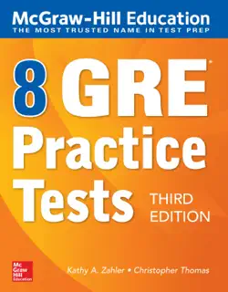 mcgraw-hill education 8 gre practice tests, third edition book cover image
