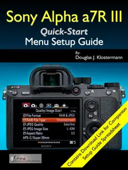 sony alpha a7r iii menu setup guide book cover image