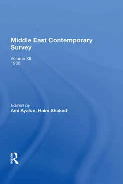 middle east contemporary survey, volume xii, 1988 book cover image
