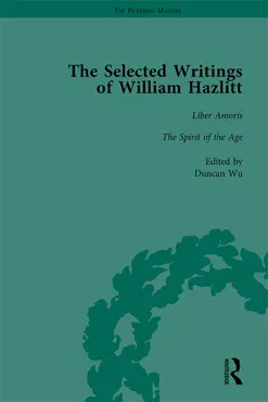 the selected writings of william hazlitt vol 7 book cover image