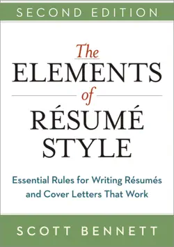 the elements of resume style book cover image