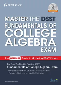 master the dsst fundamentals of college algebra exam book cover image