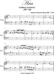 Aria Goldberg Variations BWV 988 Beginner Piano Sheet Music synopsis, comments