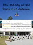 How and why we use iPads at St Ambrose. synopsis, comments