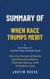 Summary of When Race Trumps Merit by Heather Mac Donald:How the Pursuit of Equity Sacrifices Excellence, Destroys Beauty, and Threatens Lives sinopsis y comentarios