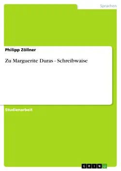 zu marguerite duras - schreibwaise imagen de la portada del libro
