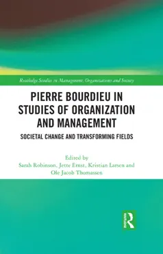 pierre bourdieu in studies of organization and management book cover image