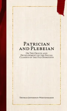 patrician and plebeian book cover image