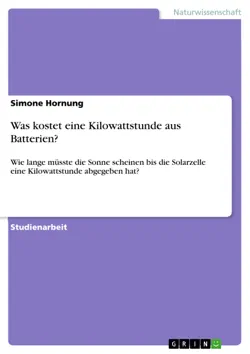 was kostet eine kilowattstunde aus batterien? book cover image