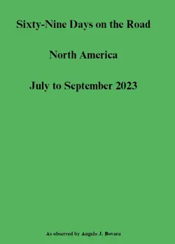 sixty-nine days on the road north america july to september 2023 book cover image