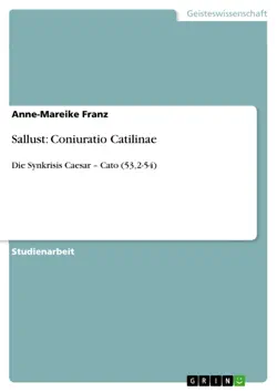 sallust: coniuratio catilinae imagen de la portada del libro