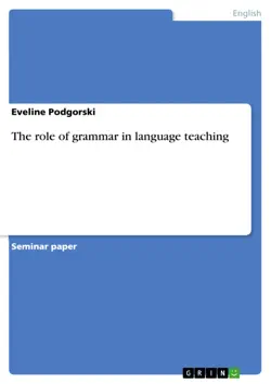 the role of grammar in language teaching book cover image