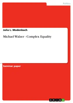 michael walzer - complex equality book cover image