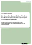 Die klassischen Kurzgeschichten "Das Brot" von Wolfgang Borchert und "Saisonbeginn" von Elisabeth Langgässer sinopsis y comentarios