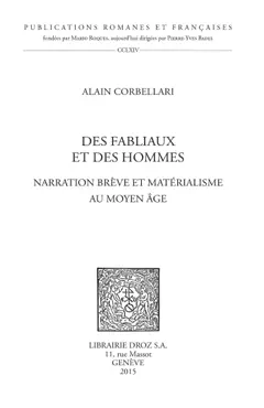 des fabliaux et des hommes imagen de la portada del libro