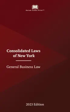 new york general business law 2023 edition book cover image