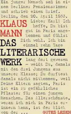 klaus mann - das literarische werk book cover image