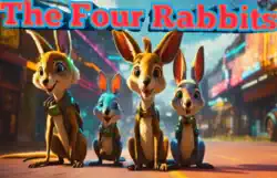 the four rabbits imagen de la portada del libro