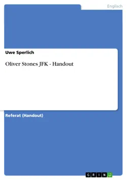 oliver stones jfk - handout imagen de la portada del libro
