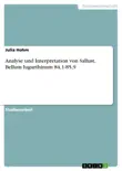 Analyse und Interpretation von Sallust, Bellum Iugurthinum 84,1-85,9 sinopsis y comentarios