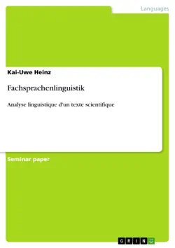 fachsprachenlinguistik imagen de la portada del libro