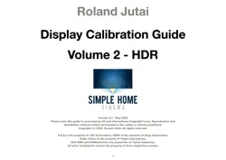 display calibration guide vol 2 hdr book cover image