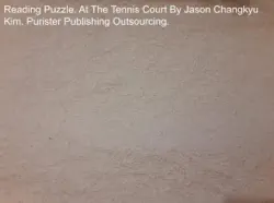 reading puzzle. at the tennis court. book cover image
