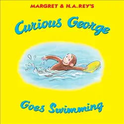 curious george goes swimming book cover image