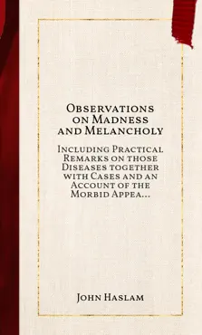 observations on madness and melancholy book cover image