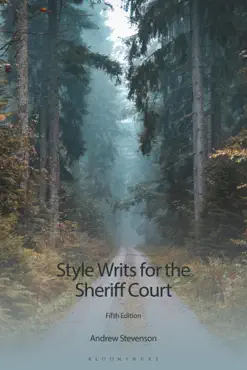 style writs for the sheriff court book cover image