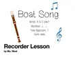 Recorders Lesson - Boat Song synopsis, comments