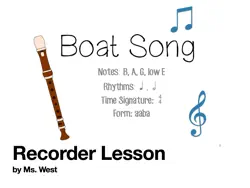 recorders lesson - boat song book cover image