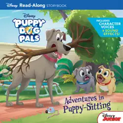 puppy dog pals read-along storybook: adventures in puppy-sitting book cover image
