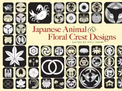japanese animal and floral crest designs book cover image
