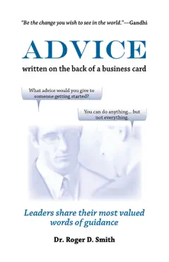 advice written on the back of a business card book cover image