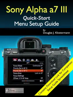 sony alpha a7 iii menu setup guide book cover image
