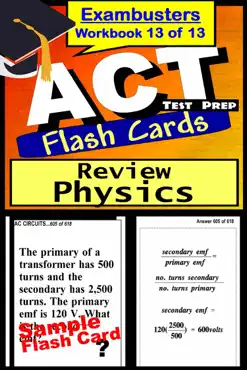 act test prep physics review--exambusters flash cards--workbook 13 of 13 book cover image