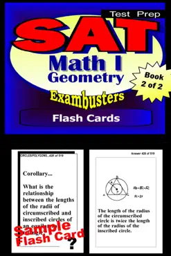 sat math level i test prep review--exambusters geometry flash cards--workbook 2 of 2 book cover image