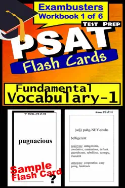 psat test prep essential vocabulary 1 review--exambusters flash cards--workbook 1 of 6 book cover image