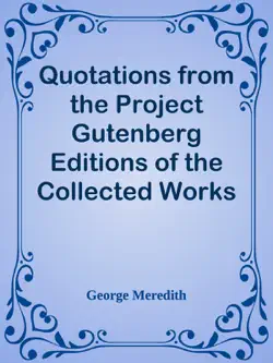 quotations from the project gutenberg editions of the collected works of george meredith book cover image