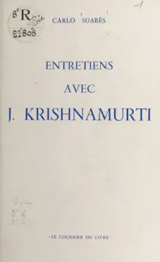 entretiens avec j. krishnamurti book cover image