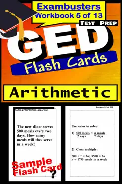 ged test prep arithmetic review--exambusters flash cards--workbook 5 of 13 book cover image