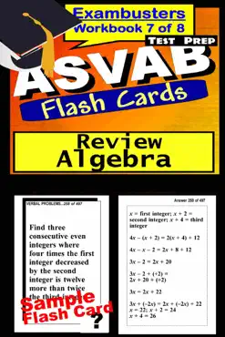 asvab test prep algebra review--exambusters flash cards--workbook 7 of 8 book cover image