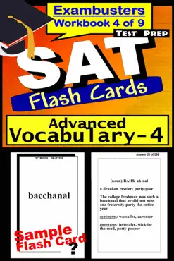sat test prep advanced vocabulary 4 review--exambusters flash cards--workbook 4 of 9 book cover image