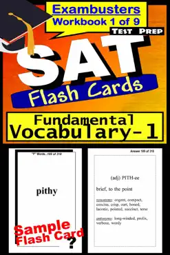 sat test prep essential vocabulary 1 review--exambusters flash cards--workbook 1 of 9 book cover image
